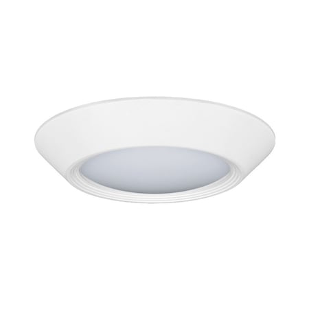 Jesco 1-light 6" LED disk Light - Mutli-Groove Design 3000K RE-GEO-FM-99206-3080-WH